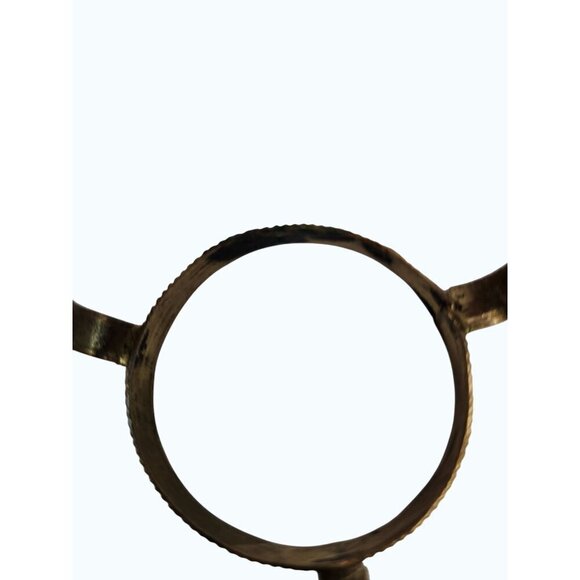 White Onyx Stone Egg With Vintage Gold-Tone Metal Stand Victorian Decor Vintage - Picture 9 of 12